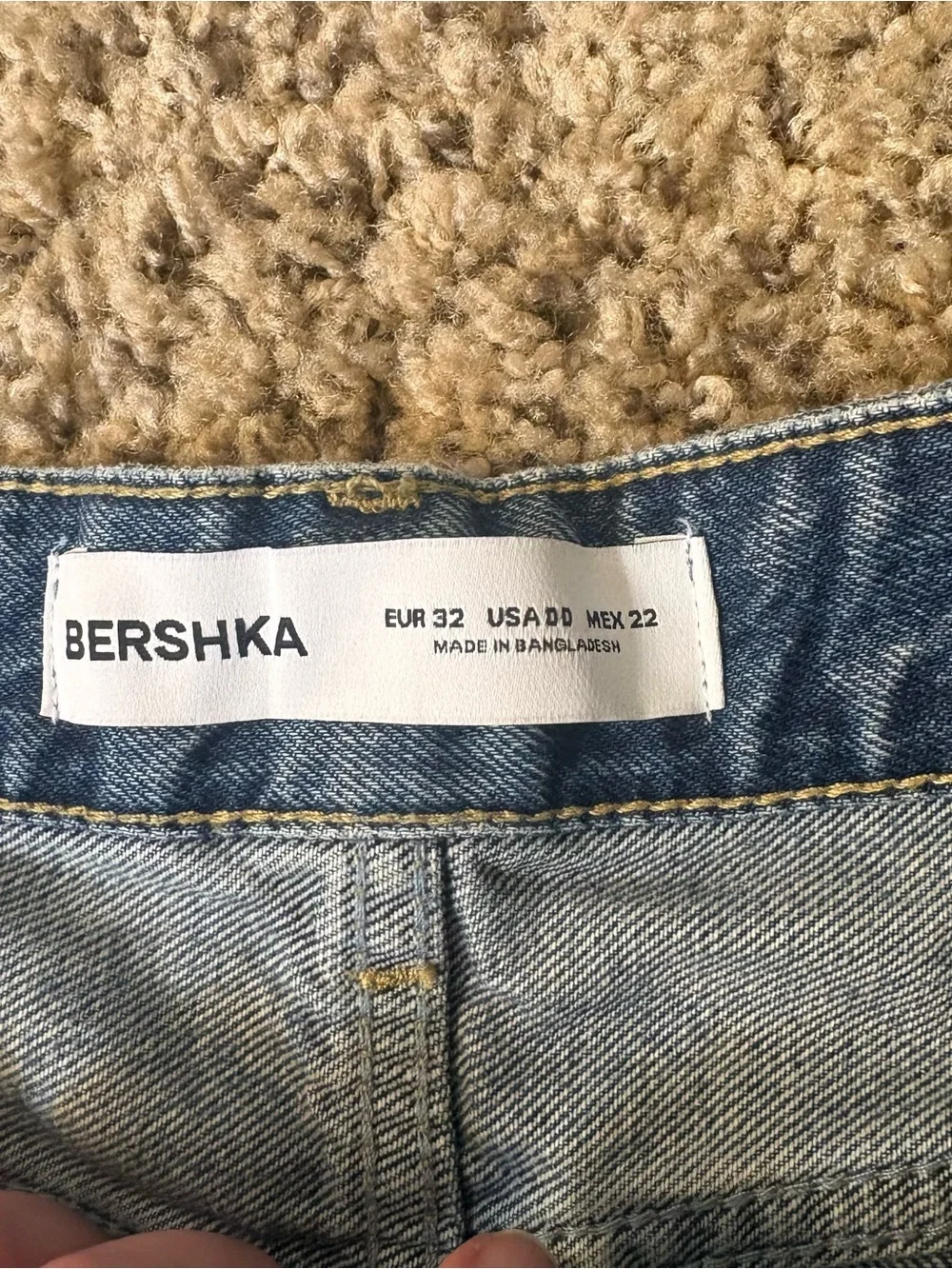 Bershka High Waisted Wide Leg Denim Jeans Y2K/2000s Baggy Size 00 Waist